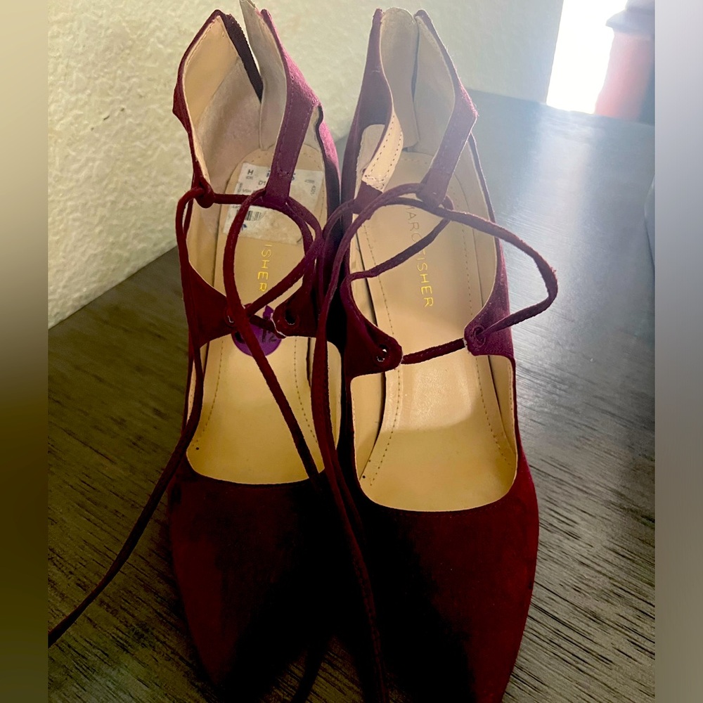 Burgundy pumps